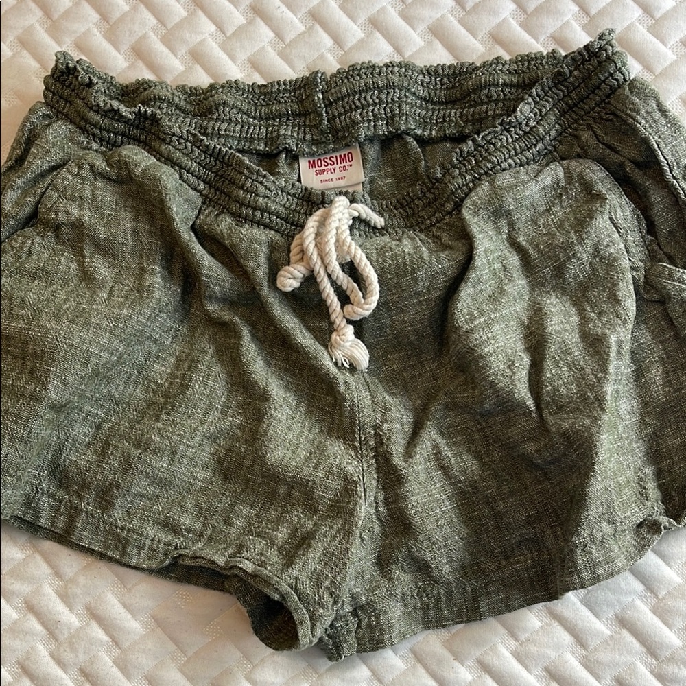 Mossimo Supply Co. Green Athletic Shorts with Elastic Waist